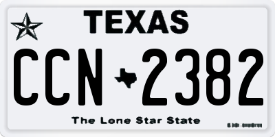 TX license plate CCN2382