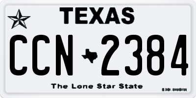 TX license plate CCN2384