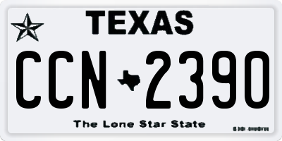 TX license plate CCN2390