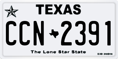 TX license plate CCN2391
