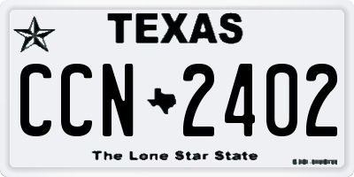 TX license plate CCN2402