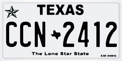 TX license plate CCN2412