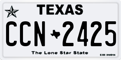 TX license plate CCN2425