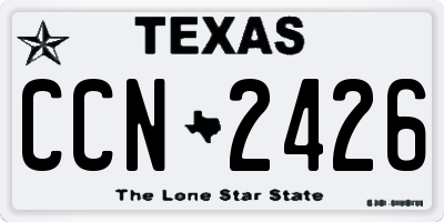 TX license plate CCN2426