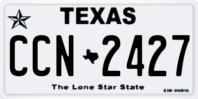 TX license plate CCN2427