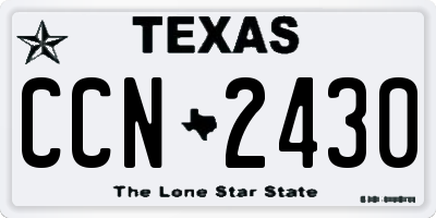 TX license plate CCN2430