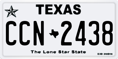 TX license plate CCN2438