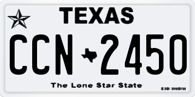 TX license plate CCN2450