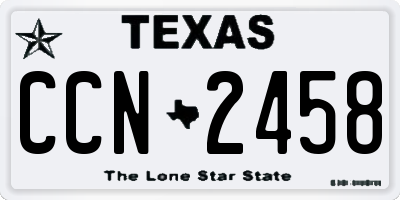 TX license plate CCN2458