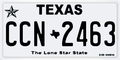 TX license plate CCN2463
