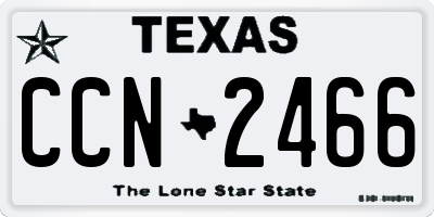 TX license plate CCN2466