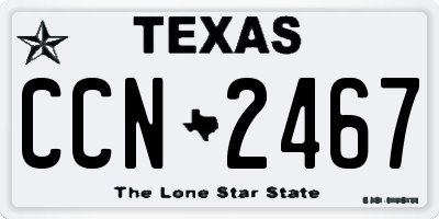 TX license plate CCN2467