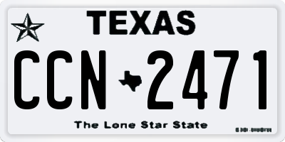 TX license plate CCN2471