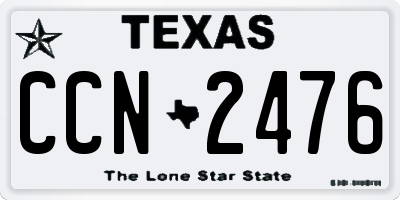 TX license plate CCN2476