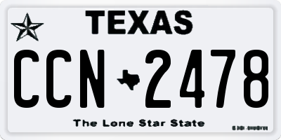 TX license plate CCN2478