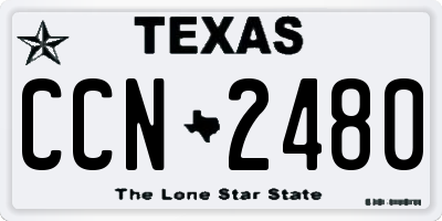 TX license plate CCN2480