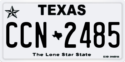 TX license plate CCN2485