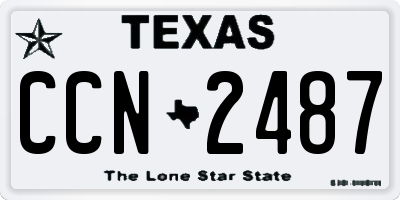 TX license plate CCN2487