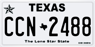 TX license plate CCN2488