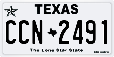 TX license plate CCN2491