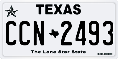 TX license plate CCN2493