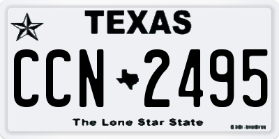 TX license plate CCN2495