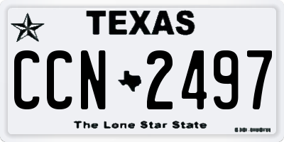 TX license plate CCN2497