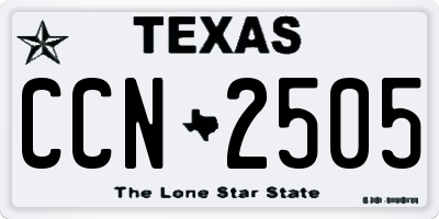 TX license plate CCN2505
