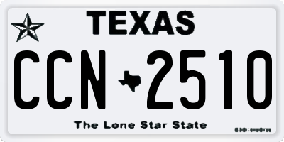 TX license plate CCN2510