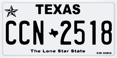 TX license plate CCN2518