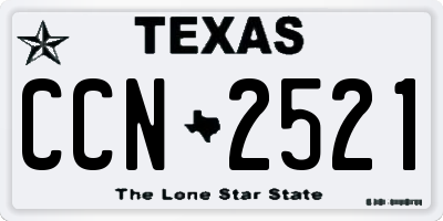 TX license plate CCN2521