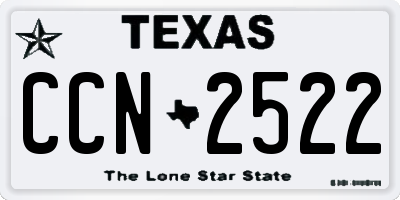 TX license plate CCN2522