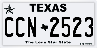 TX license plate CCN2523