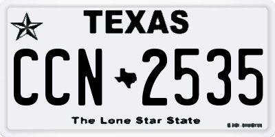 TX license plate CCN2535