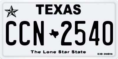 TX license plate CCN2540