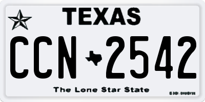 TX license plate CCN2542