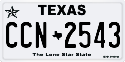 TX license plate CCN2543