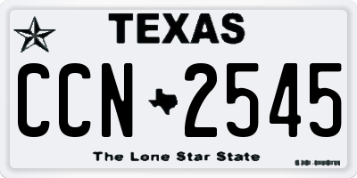 TX license plate CCN2545