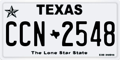 TX license plate CCN2548