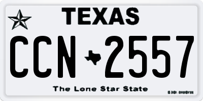 TX license plate CCN2557