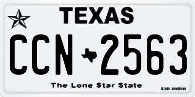 TX license plate CCN2563