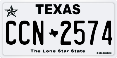 TX license plate CCN2574