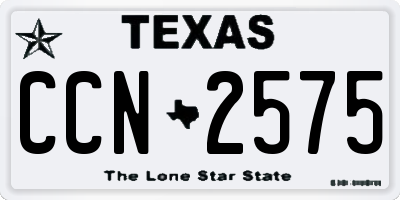 TX license plate CCN2575