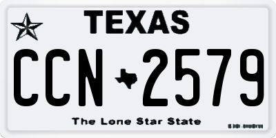 TX license plate CCN2579