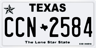 TX license plate CCN2584