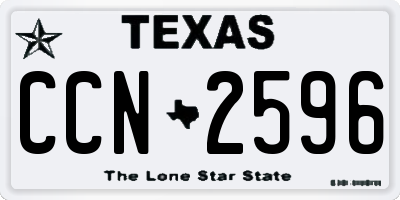 TX license plate CCN2596
