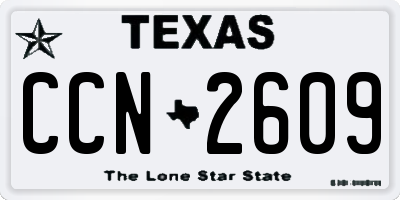 TX license plate CCN2609