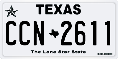 TX license plate CCN2611