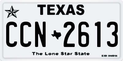 TX license plate CCN2613