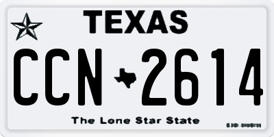 TX license plate CCN2614